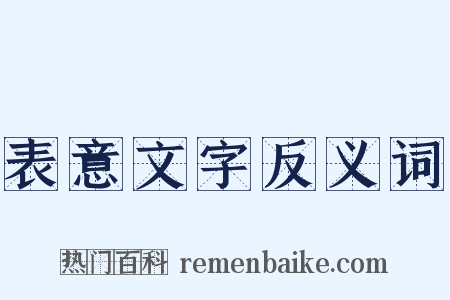 表意文字反义词是什么意思的图片